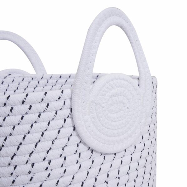 Cesta De Mimbre Suave Con Agarradera Blanca FREE HOME Grande - Imagen 2