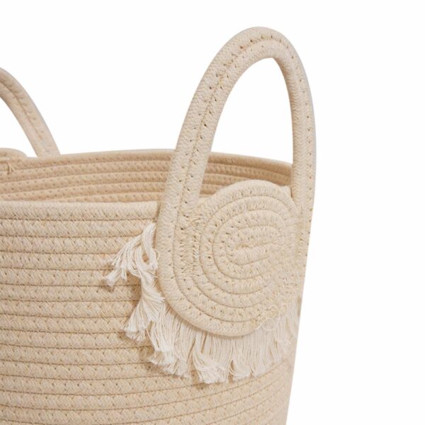 Cesta De Mimbre Suave Con Agarradera Beige FREE HOME Grande - Imagen 2
