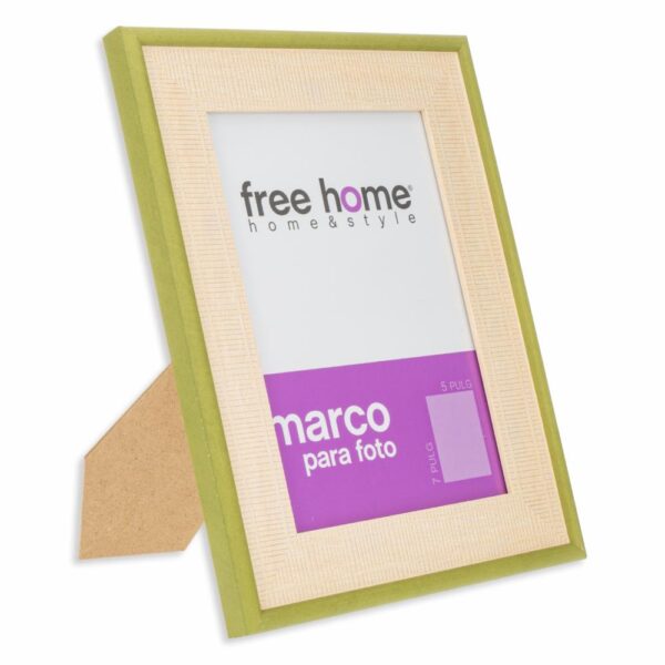 Portarretrato Lino Natural Verde Olivo FREE HOME 5X7" - Imagen 2
