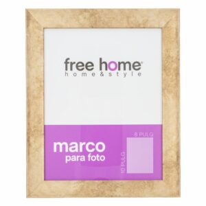 Portarretrato Metalizado Textura Dorada FREE HOME 5X7"