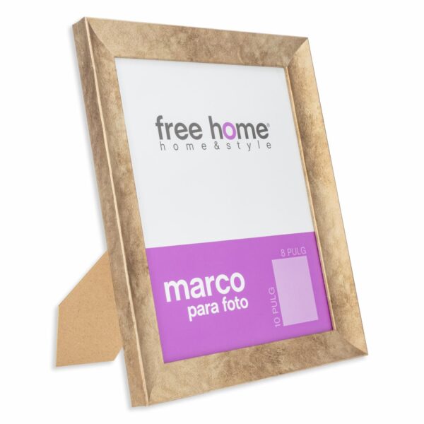 Portarretrato Metalizado Textura Dorada FREE HOME 5X7" - Imagen 2