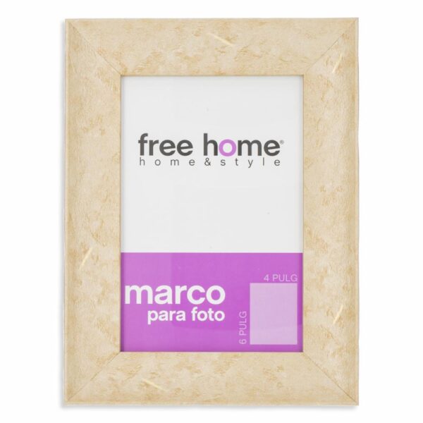Portarretrato Metalizado Plata Opaco FREE HOME 4X6"