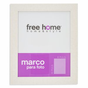 Portarretrato Textil Líneas Blanco FREE HOME 4X6"