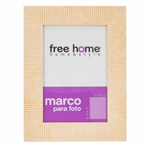 Portarretrato Textil Líneas Tierra FREE HOME 4X6"