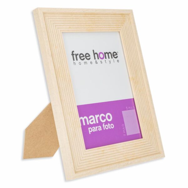 Portarretrato Textil Rayas Rosa FREE HOME 5X7" - Imagen 2