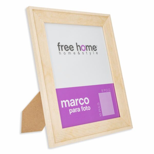 Portarretrato Textil Rayas Rosa FREE HOME 8X10" - Imagen 2