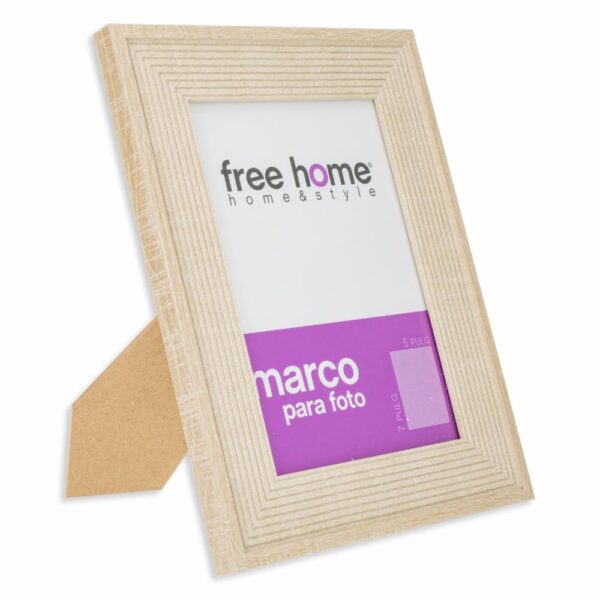 Portarretrato Textil Rayas Gris Claro FREE HOME 5X7" - Imagen 2