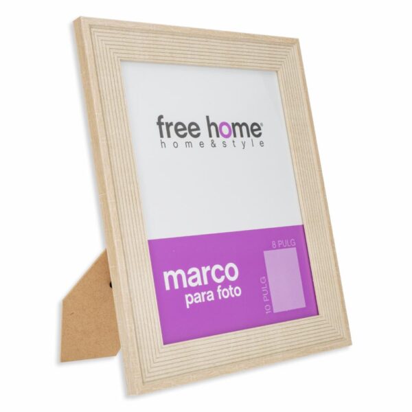 Portarretrato Textil Rayas Gris Claro FREE HOME 8X10" - Imagen 2