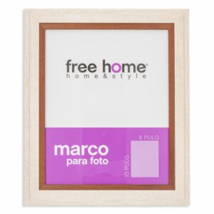 Portarretrato Textil Crema Orilla Madera FREE HOME 8X10"