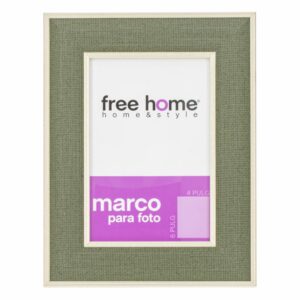 Portarretrato Verde Orilla Dorada FREE HOME 4X6"
