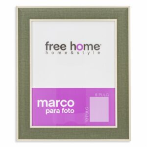 Portarretrato Verde Orilla Dorada FREE HOME 8X10"