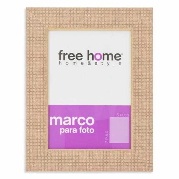 Portarretrato Relieve A Cuadros Tierra FREE HOME 5X7"