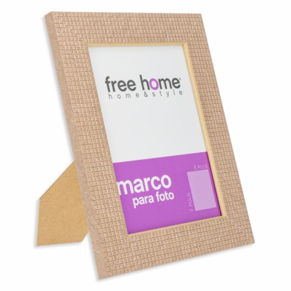 Portarretrato Relieve A Cuadros Tierra FREE HOME 5X7" - Imagen 2