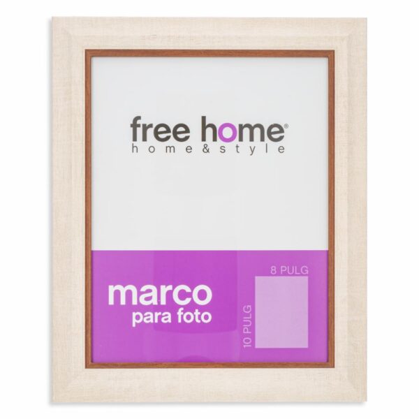 Portarretrato Crema Orillas Café Oscuro FREE HOME 8X10"