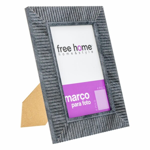 Portarretrato Relieve Gris Oscuro FREE HOME 4X6" - Imagen 2