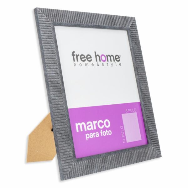 Portarretrato Relieve Gris Oscuro FREE HOME 8X10" - Imagen 2