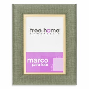 Portarretrato Verde Olivo Interior Dorado FREE HOME 4X6"