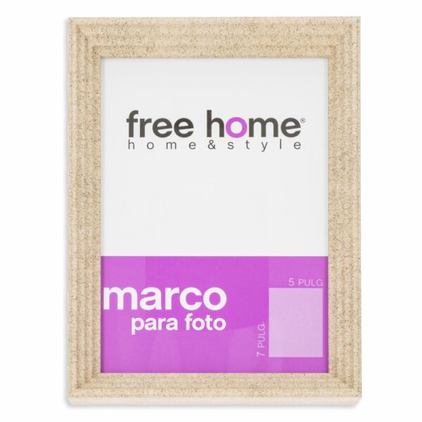Portarretrato Relieve  Gris Claro FREE HOME 5X7"