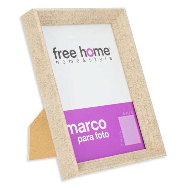 Portarretrato Relieve  Gris Claro FREE HOME 5X7" - Imagen 2