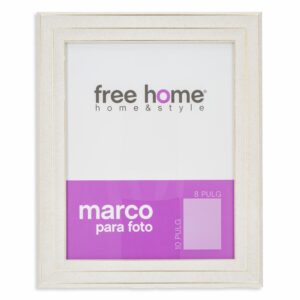 Portarretrato Gris Claro Orilla Dorada FREE HOME 8X10"