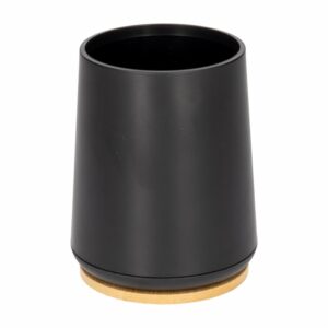 Porta Cepillos De Bambú Color Negro FREE HOME 1 Pieza