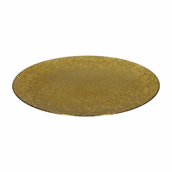 Plato Base Jaspeado Dorado Z&L 33 CM