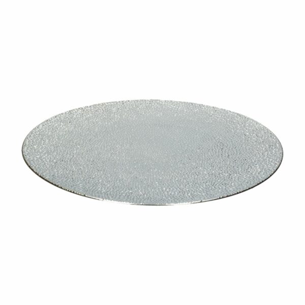 Plato Base Jaspeado Plateado Z&L 33 CM
