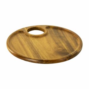Tabla De Servir Redonda Línea Acacia Z&L 32X1.6 CM
