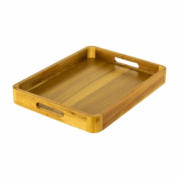 Charola De Servir Línea Acacia Madera Z&L 33X25.2X3.8 CM
