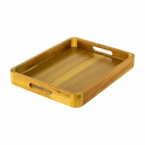 Charola De Servir Línea Acacia Madera Z&L 33X25.2X3.8 CM