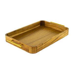 Charola De Servir Línea Acacia Madera Premium Z&L 51.5X30.2X5 CM