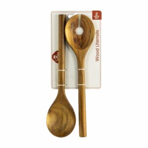 Set Cucharas Acacia De Madera Z&L 2 Piezas