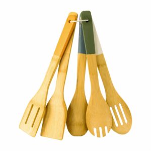 Set Utensilios Para Cocina De Bambú Z&L 5 Piezas