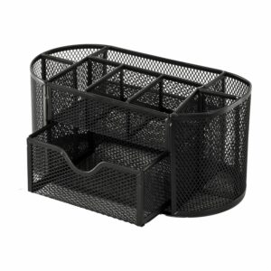 Organizador De Oficina 8 Divisiones Y Gaveta FLIX Metalico