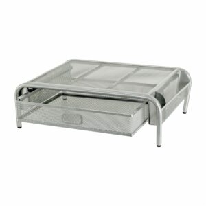 Repisa Para Monitor 2 Divisiones Y Gavetero FLIX Metalico