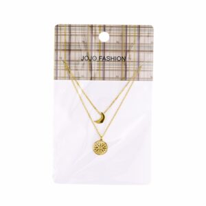 Collar Dijes Sol Y  Luna JOJO FASHION Dorado