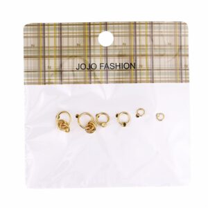 Pack De Aretes Aros Tamaño Surtidos JOJO FASHION 3 Pares