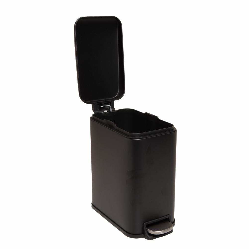 Basurero Con Pedal Metalizado Contemporary FREE HOME Negro - Imagen 2