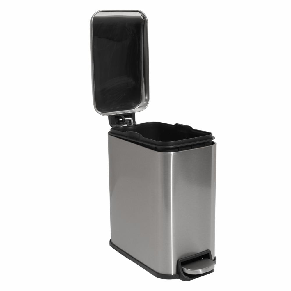 Basurero Con Pedal Metalizado Contemporary FREE HOME Gris - Imagen 2