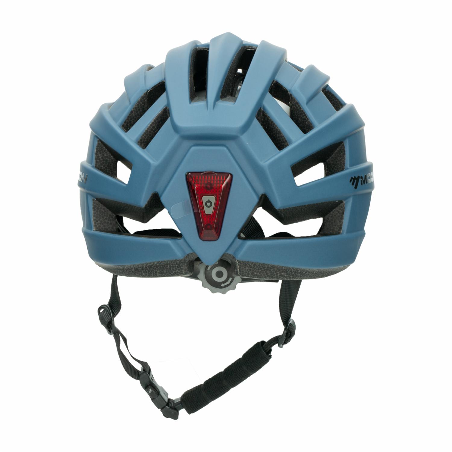 Casco Para Bicicleta Con Víscera Y Luz Posterior Azul Oscuro MOON 1 Pieza - Imagen 2