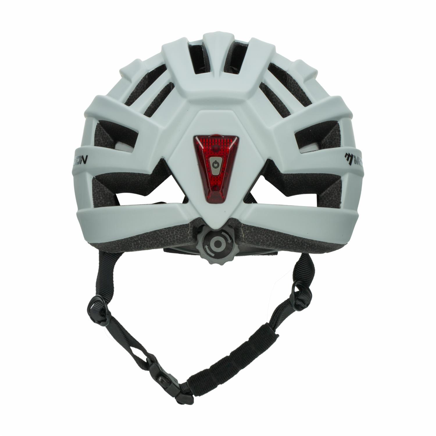 Casco Para Bicicleta Con Víscera Y Luz Posterior Gris Mate MOON 1 Pieza - Imagen 2