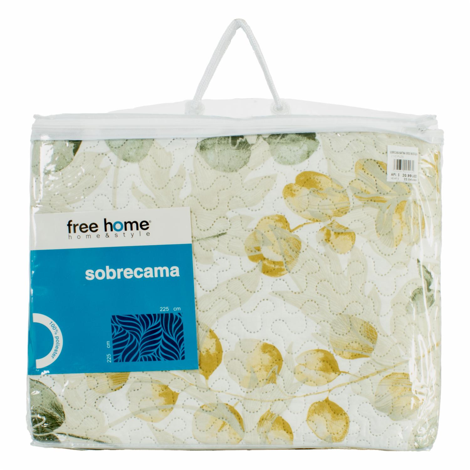 Sobrecama Martina Verde Mostaza FREE HOME - Imagen 2