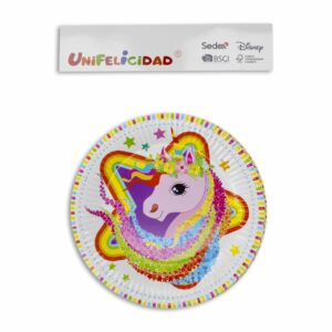 Plato Unicornio UNIFELICIDAD X 10 Uds