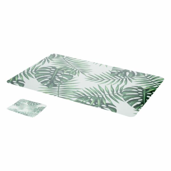 Set De Individuales Ramas Verdes Con Portavasos FREE HOME X 4 Uds - Imagen 3