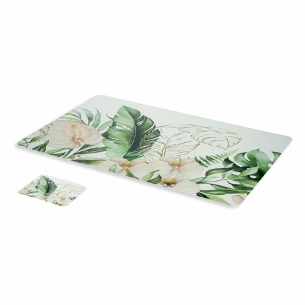 Set De Individuales Ramas Tropicales Con Portavasos FREE HOME X 4 Uds - Imagen 3