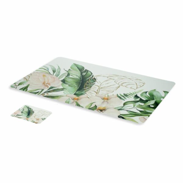 Set De Individuales Ramas Tropicales Con Portavasos FREE HOME X 4 Uds - Imagen 3