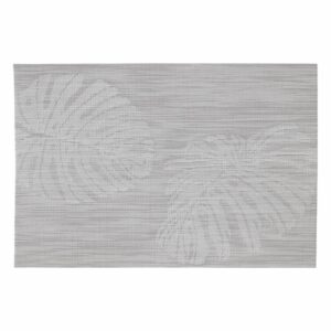 Individual Hojas Grandes Gris FREE HOME Rectangular