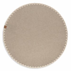 Individual Texturizado Taupe Con Borde FREE HOME Redondo