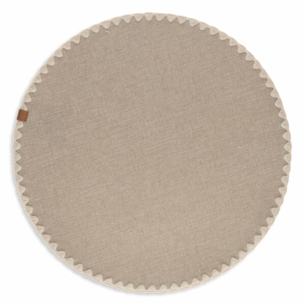 Individual Texturizado Taupe Con Borde FREE HOME Redondo