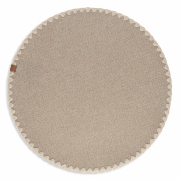 Individual Texturizado Taupe Con Borde FREE HOME Redondo